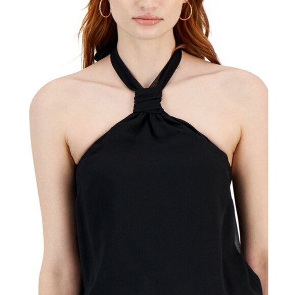 I.N.C. INTERNATIONAL CONCEPTS Women's Black Medium Halter Top NWT - Picture 4 of 4